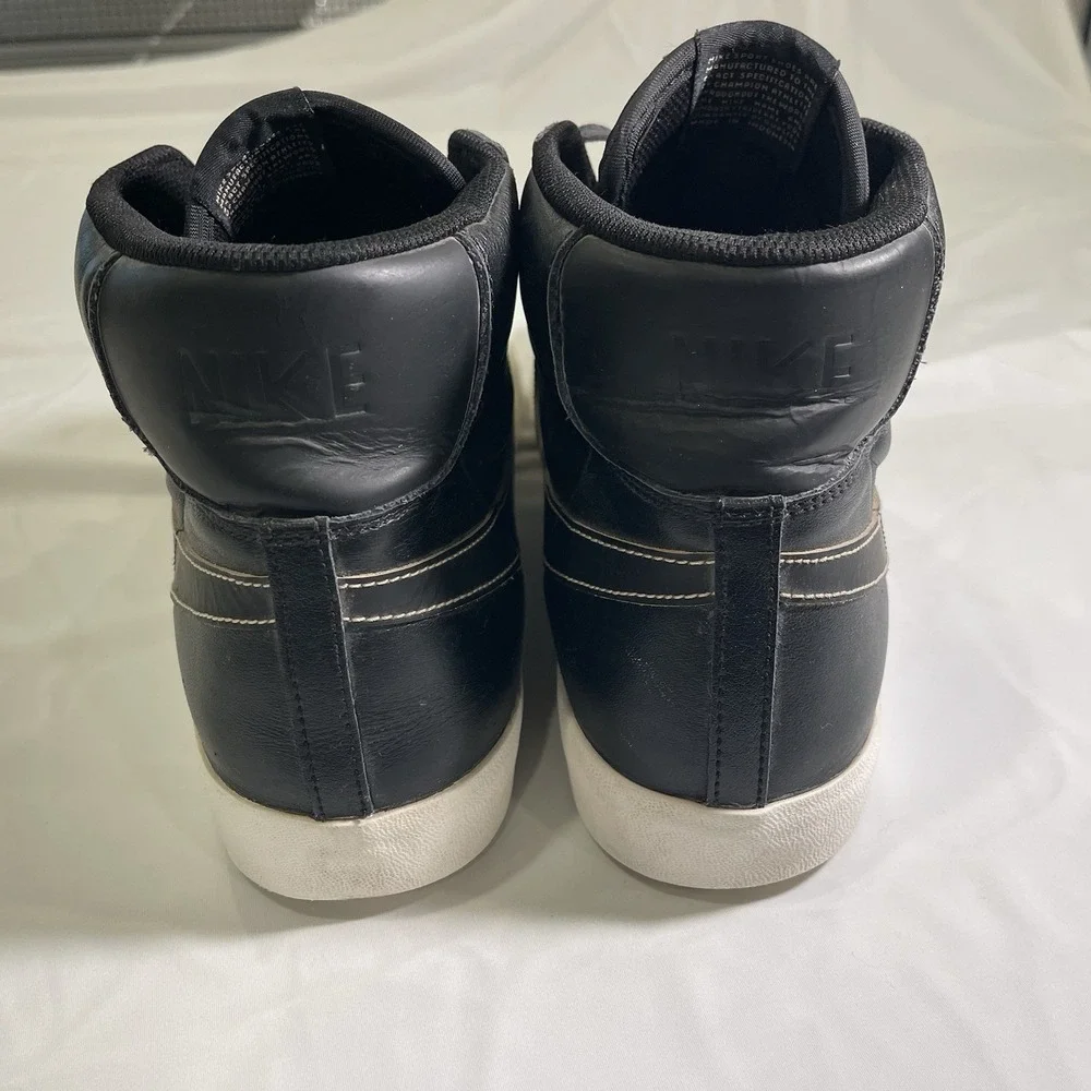 Nike Blazer Mid Premium DARK PATINA Black Leather High Top Sneakers ✨ Size 13‎